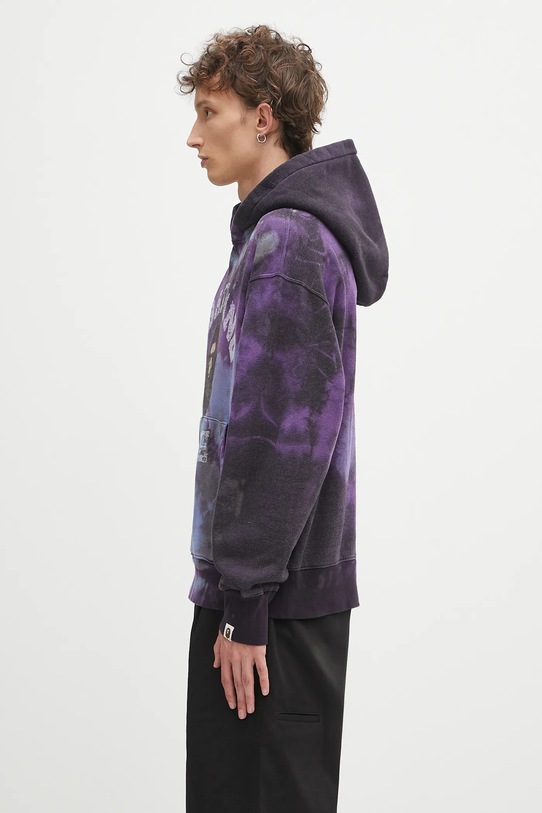 Dukserica A Bathing Ape Tie dye college 1K80114003 ljubičasta SS25