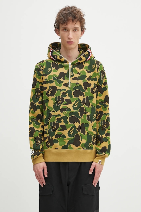 A Bathing Ape bluza bawełniana ABC camo shark bawełna zielony 1K80114010