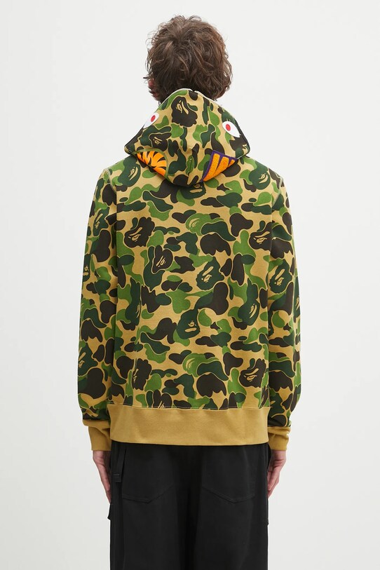 Ρούχα Βαμβακερή μπλούζα A Bathing Ape ABC camo shark 1K80114010 πράσινο