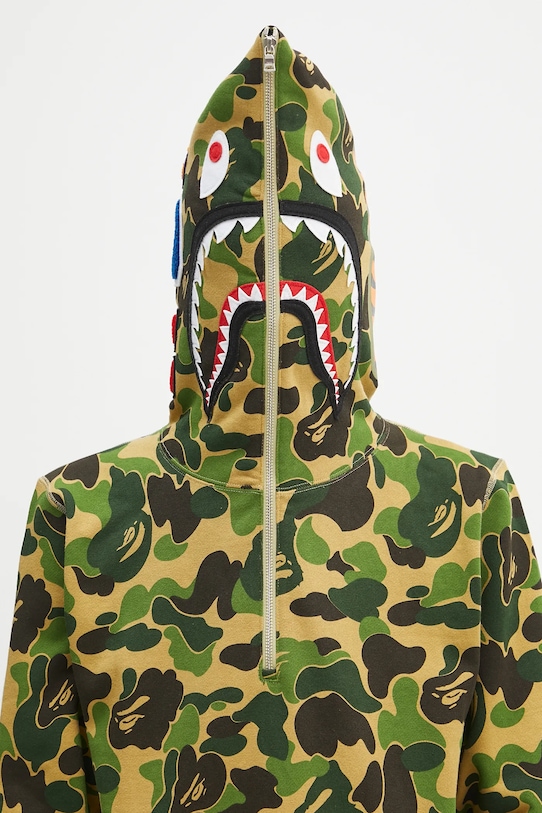 A Bathing Ape bluza bawełniana ABC camo shark zielony 1K80114010
