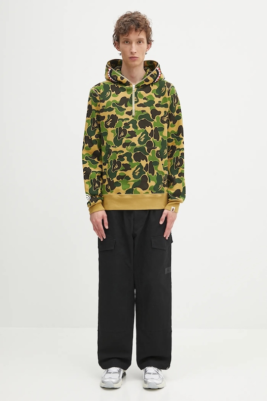 A Bathing Ape bluza bawełniana ABC camo shark 1K80114010 zielony