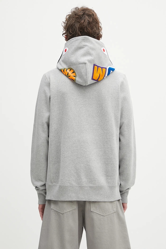 Odzież A Bathing Ape bluza bawełniana Shark 1K80114013 szary