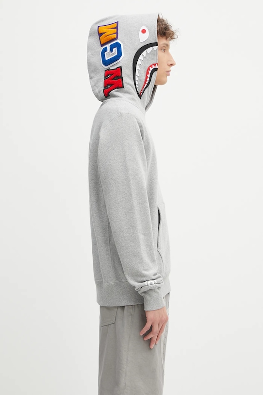 A Bathing Ape bluza bawełniana Shark szary 1K80114013