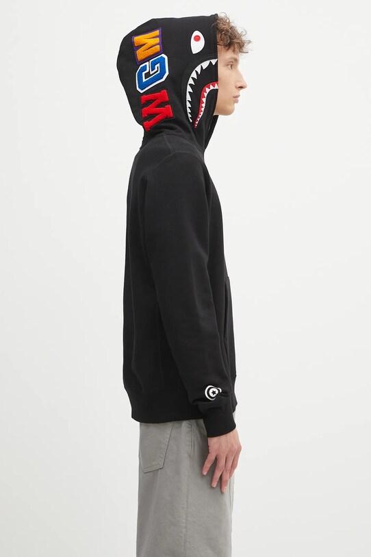 A Bathing Ape felpa in cotone Shark nero 1K80114013