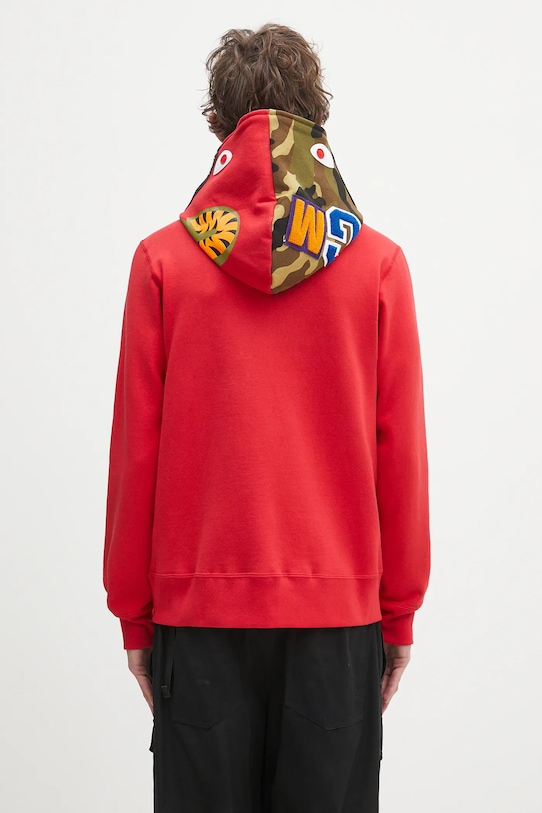 Odzież A Bathing Ape bluza bawełniana 1st shark 1K70115005 czerwony