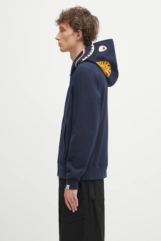 Хлопковая кофта A Bathing Ape 1st shark 1K70115005 тёмно-синий SS25