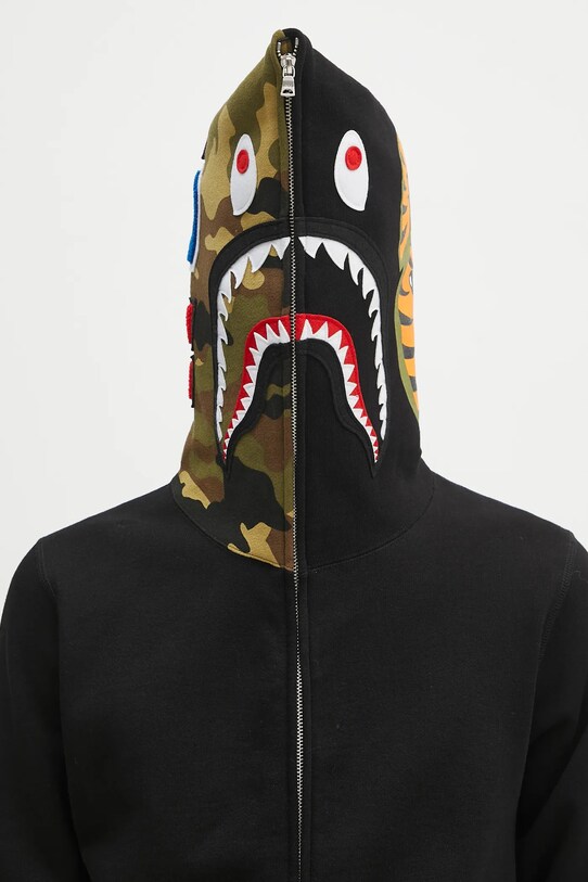 A Bathing Ape bluza bawełniana 1st shark czarny 1K70115005