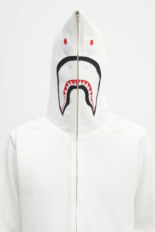 A Bathing Ape bluza bawełniana 2nd shark biały 1K70115006