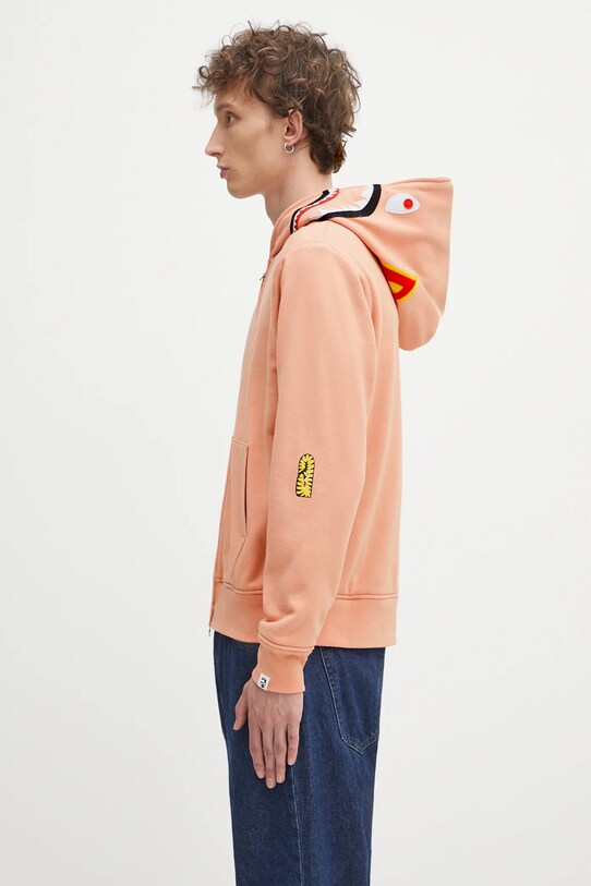 Хлопковая кофта A Bathing Ape 2nd shark 1K70115006 оранжевый SS25