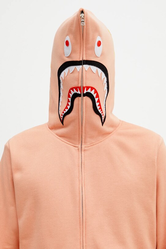 A Bathing Ape bluza bawełniana 2nd shark pomarańczowy 1K70115006