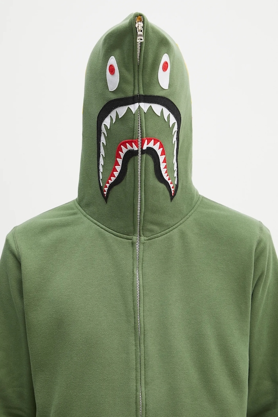A Bathing Ape cotton sweatshirt 2nd shark green 1K70115006