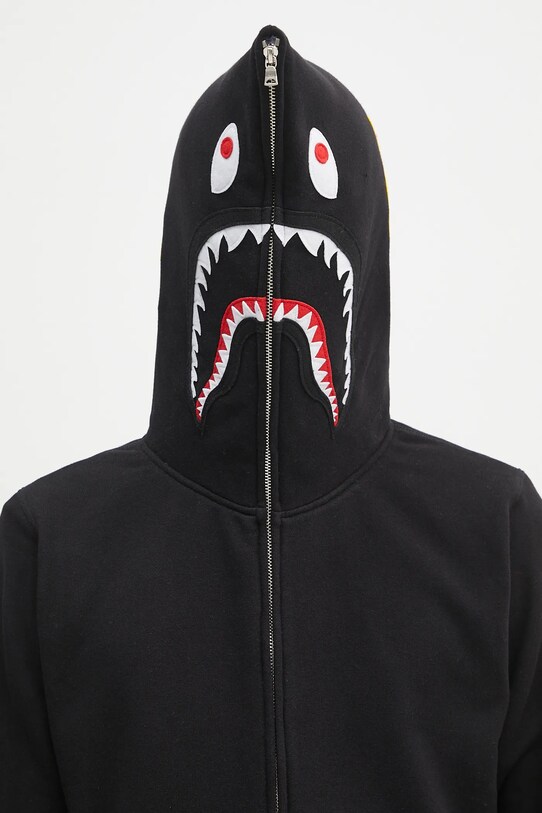 Bavlněná mikina A Bathing Ape 2nd shark černá 1K70115006