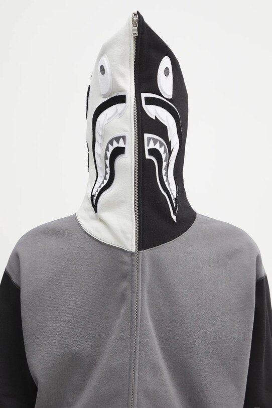 A Bathing Ape bluza bawełniana Shark szary 1K70115311