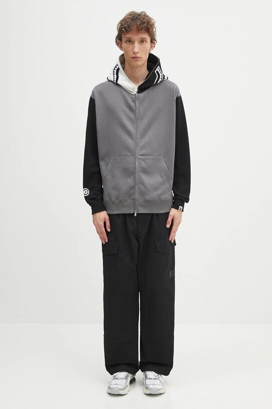 Bavlněná mikina A Bathing Ape Shark 1K70115311 šedá