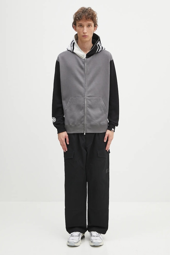 Bavlněná mikina A Bathing Ape Shark 1K70115311 šedá