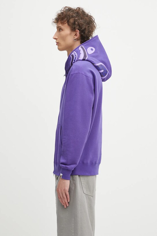 Хлопковая кофта A Bathing Ape One point APE head shark 1K80115305 фиолетовой SS25