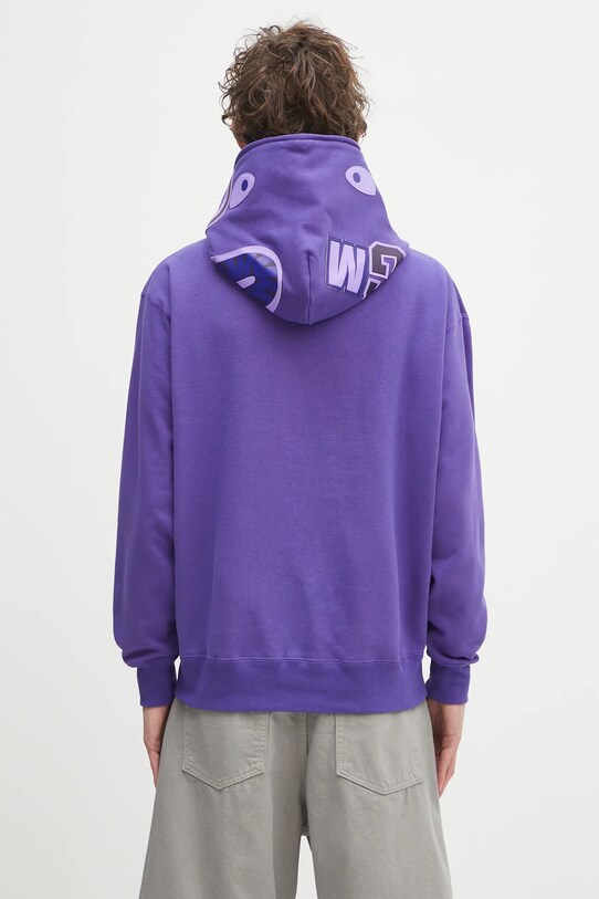Одежда Хлопковая кофта A Bathing Ape One point APE head shark 1K80115305 фиолетовой