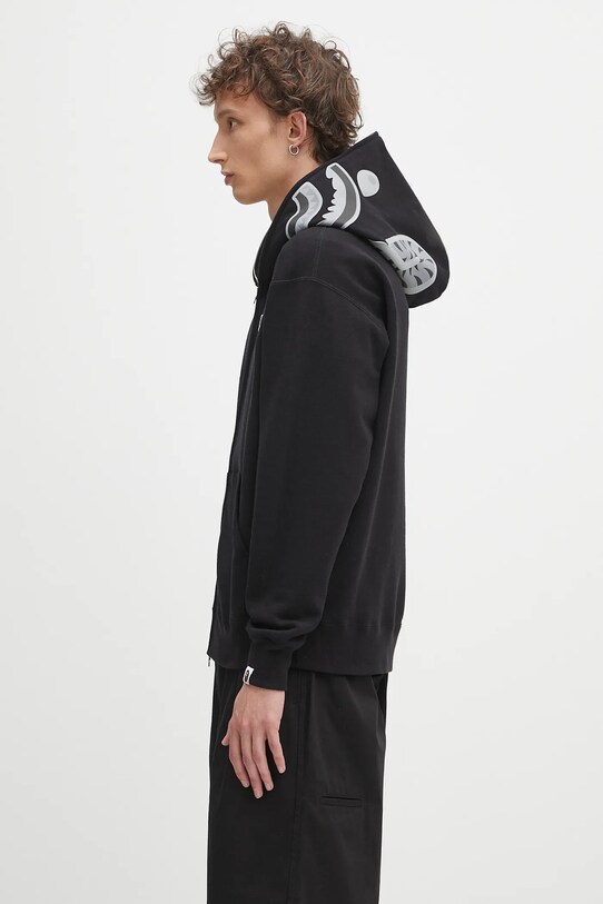 A Bathing Ape felpa in cotone One point APE head shark 1K80115305 nero SS25