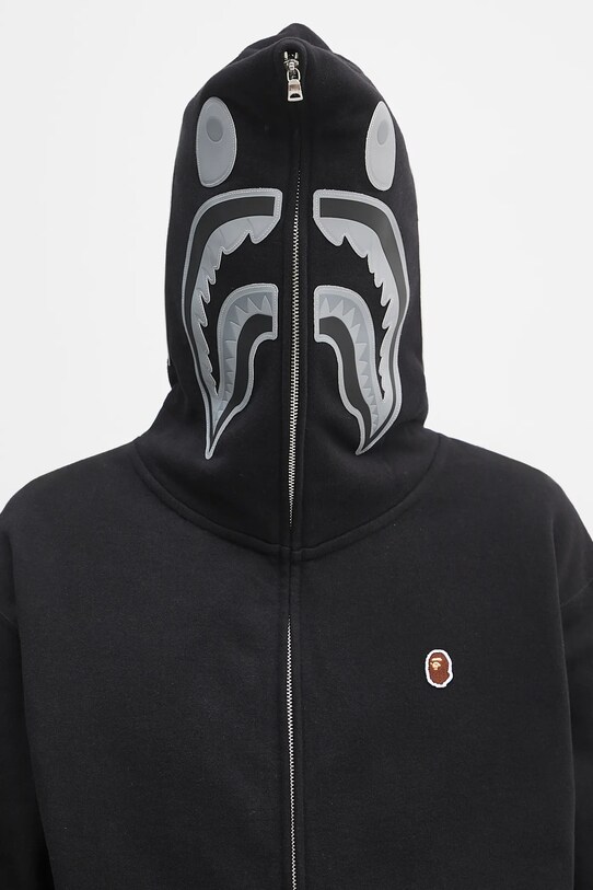 A Bathing Ape felpa in cotone One point APE head shark nero 1K80115305