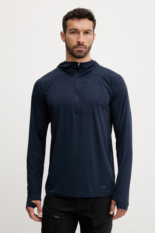 Helly Hansen bluza outdoorowa SHINE SOLEN z kapturem granatowy 49571
