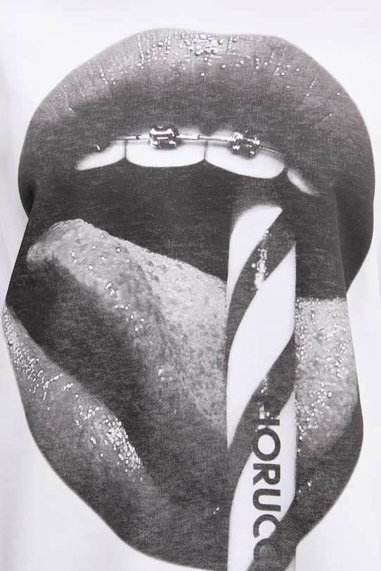 Бавовняна кофта Fiorucci Mouth Print Relaxed Fit Hoodie U02SPSHO092CJ05WH05