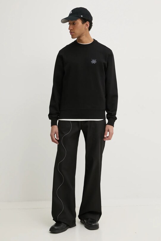 Filling Pieces felpa in cotone 74599861861 nero SS25