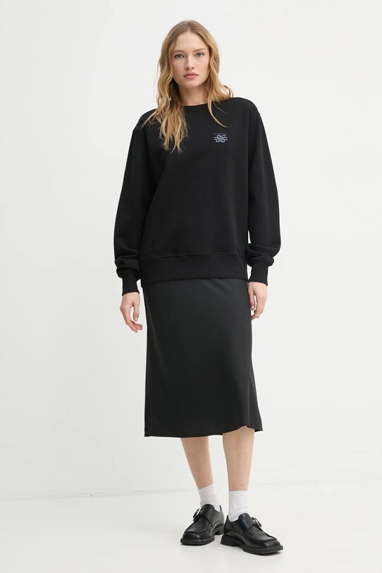 Îmbrăcăminte Filling Pieces hanorac de bumbac 74599861861 negru