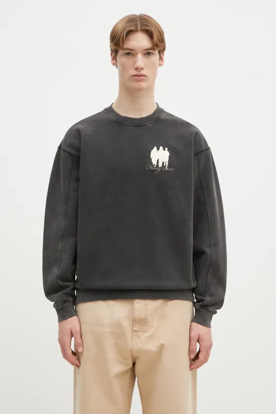 Bavlněná mikina Filling Pieces potisk černá 74599870626