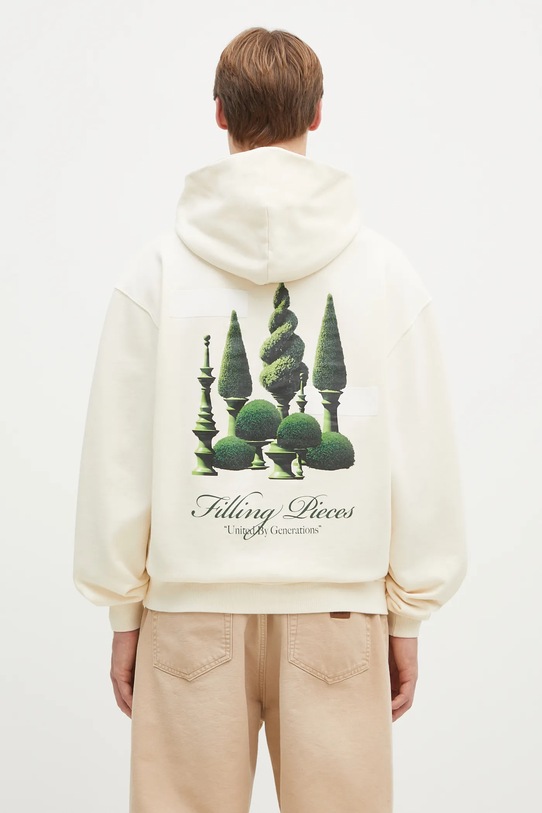 Filling Pieces bluza bawełniana nadruk beżowy 80699849936