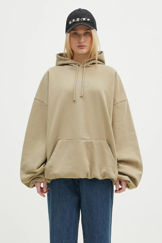 Mikina VETEMENTS Oval Logo Cropped Boxy UA66HD600T béžová SS25