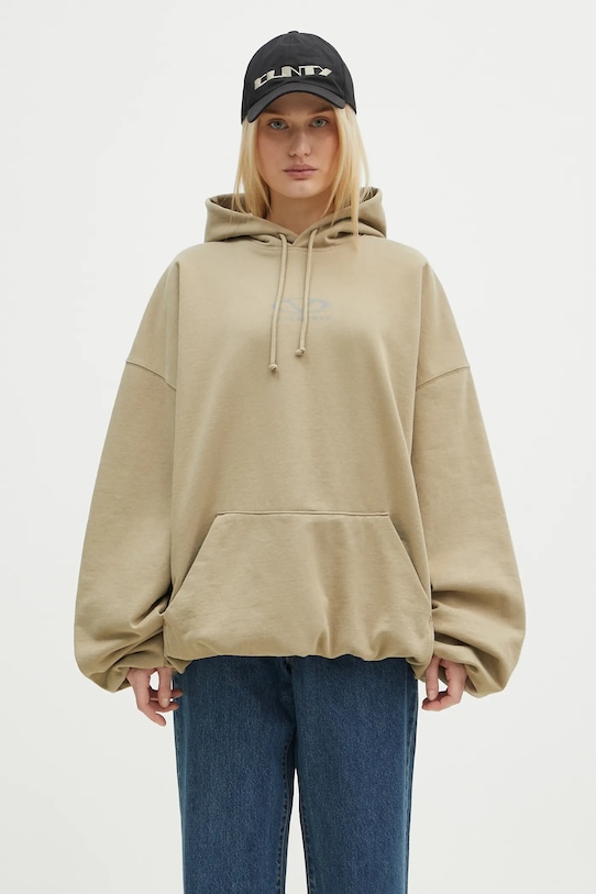 Mikina VETEMENTS Oval Logo Cropped Boxy UA66HD600T béžová SS25