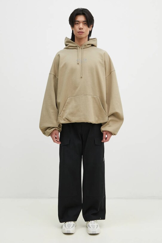 Mikina VETEMENTS Oval Logo Cropped Boxy UA66HD600T béžová
