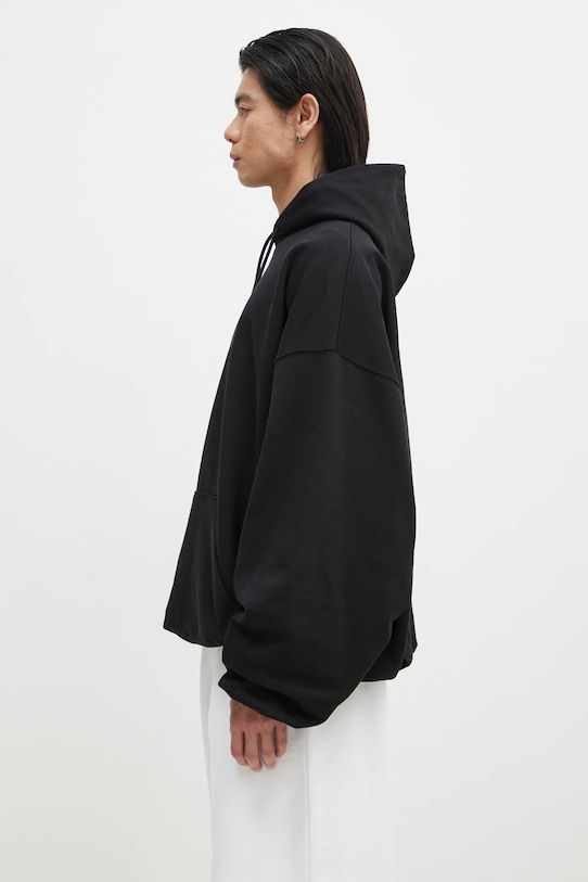 Бавовняна кофта VETEMENTS Oval Logo Cropped Boxy UA66HD600BB чорний SS25