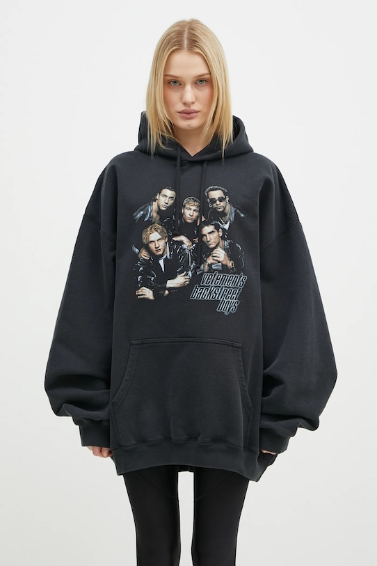 VETEMENTS sweatshirt Backstreetboys Oversized UA66HD700B black SS25