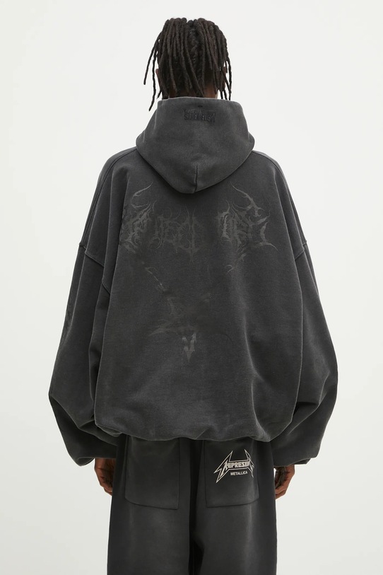 Odjeća Dukserica VETEMENTS Death Metal Cropped Boxy UA66HD620BB siva