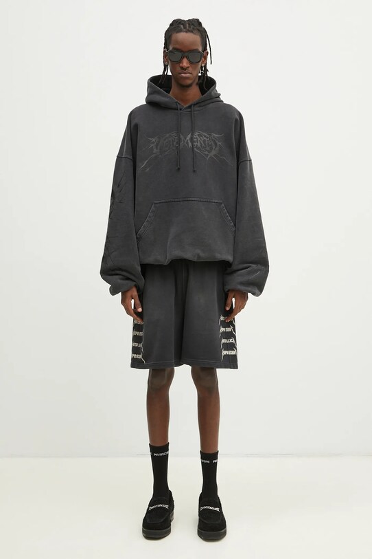 VETEMENTS bluza Death Metal Cropped Boxy UA66HD620BB szary