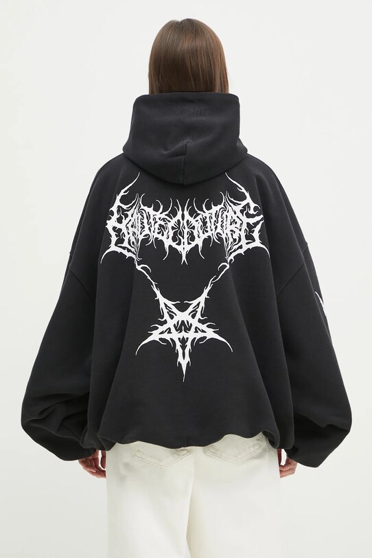 Mikina VETEMENTS Death Metal Cropped Boxy UA66HD620BW
