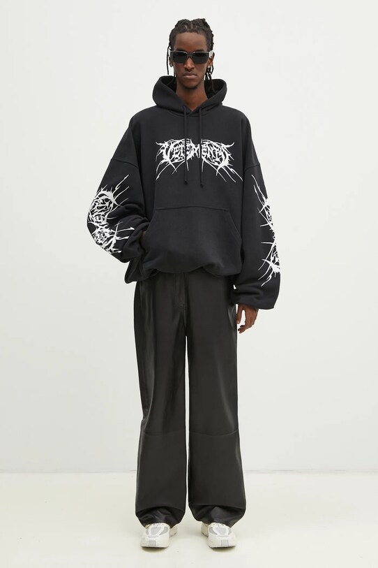 Mikina VETEMENTS Death Metal Cropped Boxy UA66HD620BW