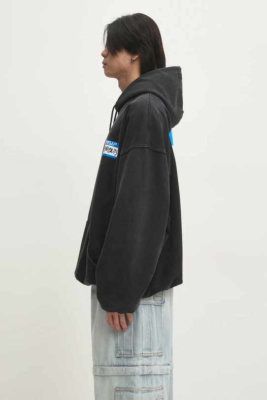Clothing VETEMENTS cotton sweatshirt My Name Sticker Cropped Boxy UA66HD650B black