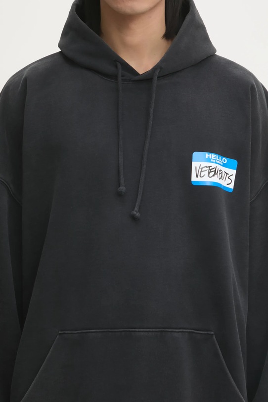 VETEMENTS cotton sweatshirt My Name Sticker Cropped Boxy UA66HD650B