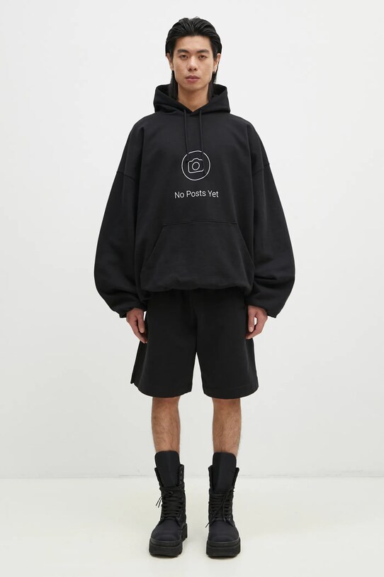 VETEMENTS bluza No Posts Cropped Boxy UA66HD660B czarny
