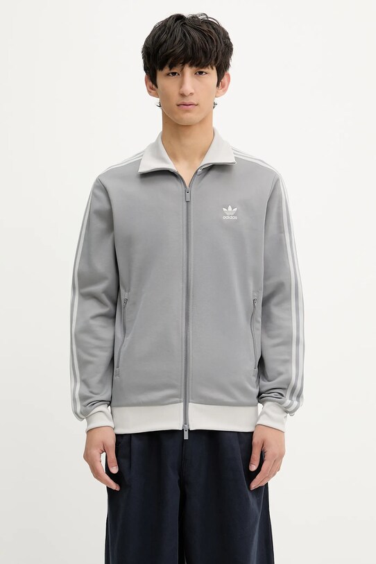 adidas Originals felső Classic Track Top aplikációval szürke JP1226