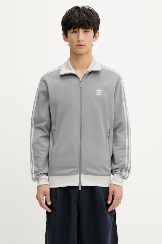 adidas Originals bluză Classic Track Top imprimeu gri JP1226