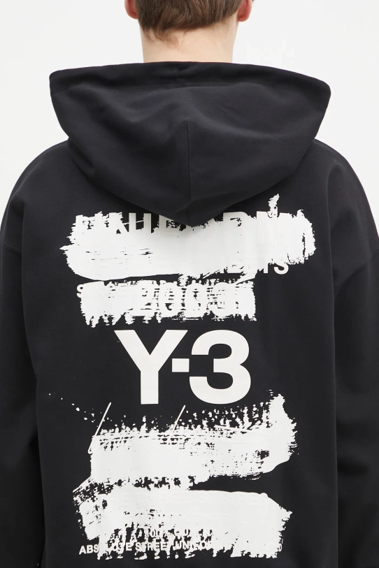 Y-3 sweatshirt Graphic Hoodie black JN4882