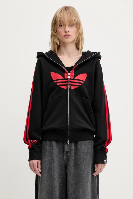 adidas Originals bluza bawełniana adidas Originals x BAPE SSTR PACK Shark FZ H JN7119 czarny SS25