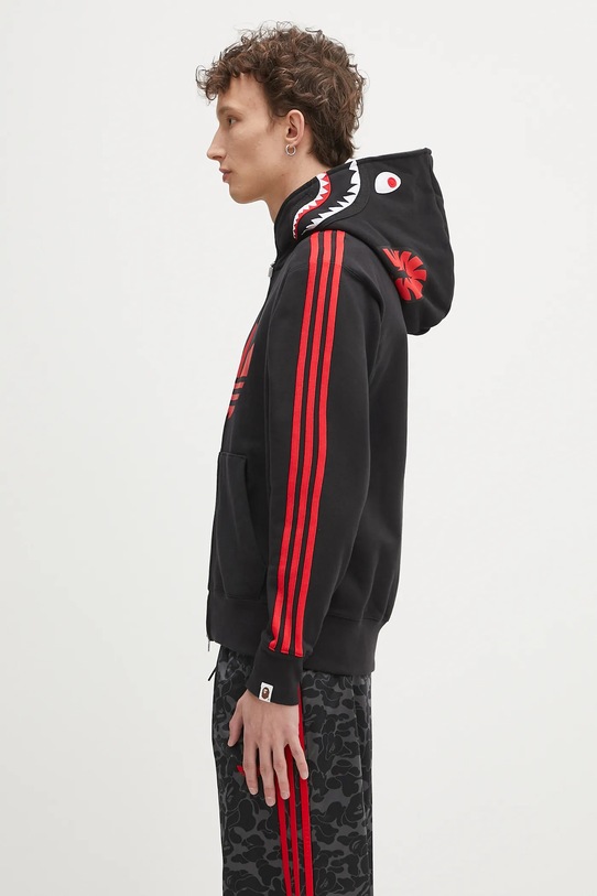 Odzież adidas Originals bluza bawełniana adidas Originals x BAPE SSTR PACK Shark FZ H JN7119 czarny