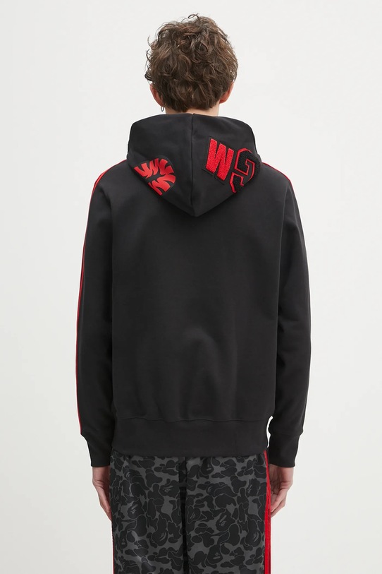 Bavlněná mikina adidas Originals x BAPE SSTR PACK Shark FZ H JN7119 černá