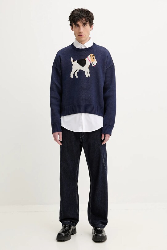 Kaotiko sweter AQ004.01.1910 granatowy SS25