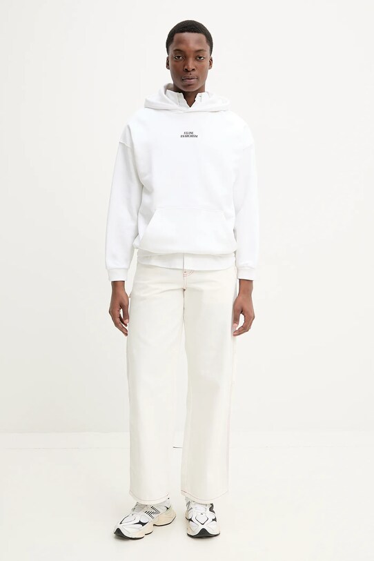 Bavlnená mikina Kaotiko AQ059.01S.M002 biela SS25