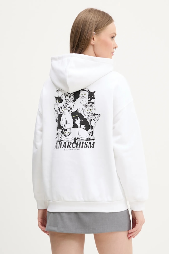 Bavlnená mikina Kaotiko AQ059.01S.M002 biela